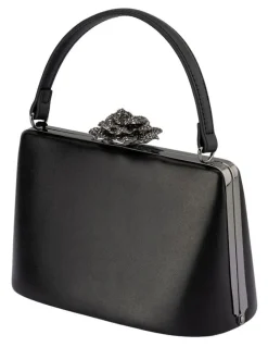 Olga Berg Grace Clutch Bag in Black