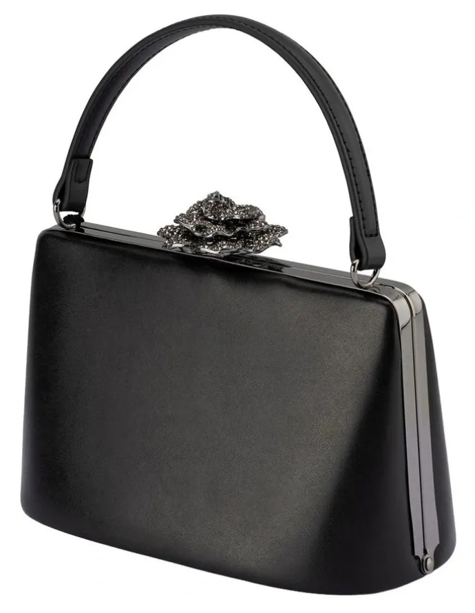 Olga Berg Grace Clutch Bag in Black
