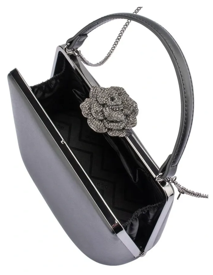 Olga Berg Grace Clutch Bag in Black