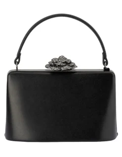 Olga Berg Grace Clutch Bag in Black