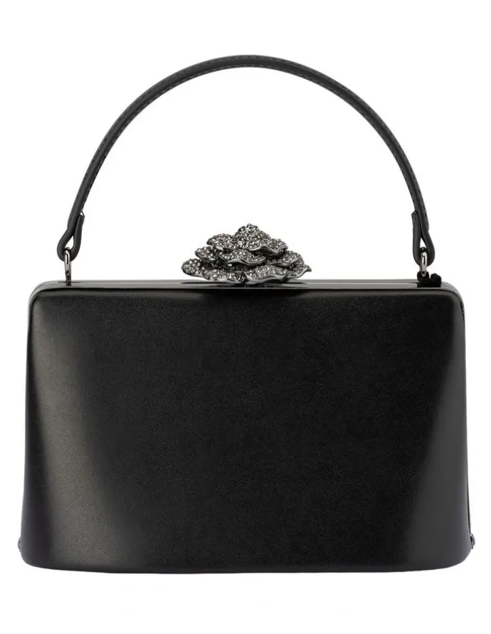 Olga Berg Grace Clutch Bag in Black