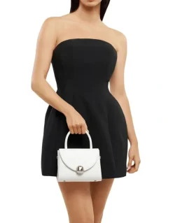 Olga Berg Hux Clutch Bag in White