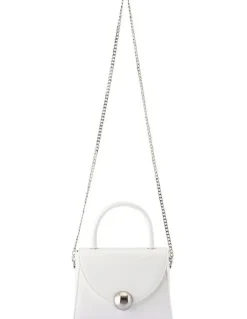 Olga Berg Hux Clutch Bag in White