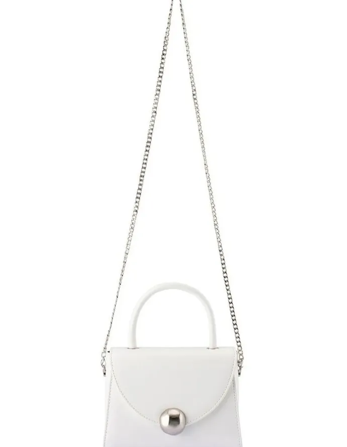 Olga Berg Hux Clutch Bag in White