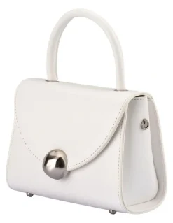 Olga Berg Hux Clutch Bag in White