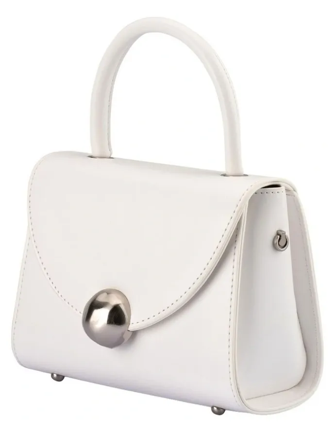 Olga Berg Hux Clutch Bag in White
