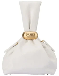 Olga Berg Lenni Clutch Bag in White