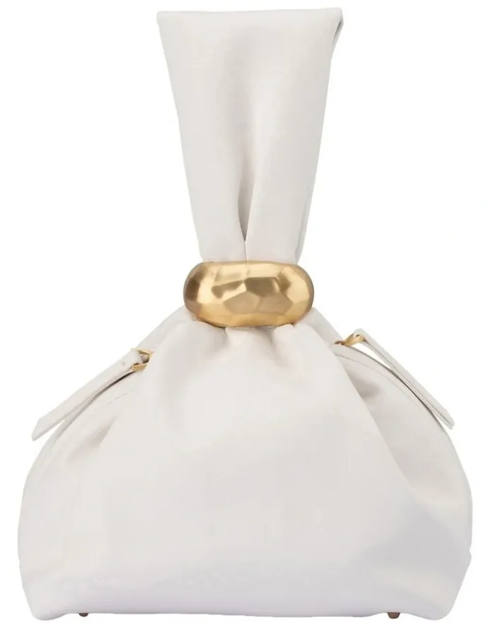Olga Berg Lenni Clutch Bag in White