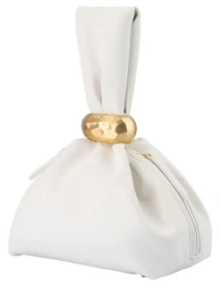 Olga Berg Lenni Clutch Bag in White