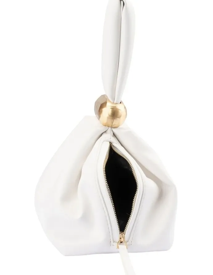 Olga Berg Lenni Clutch Bag in White