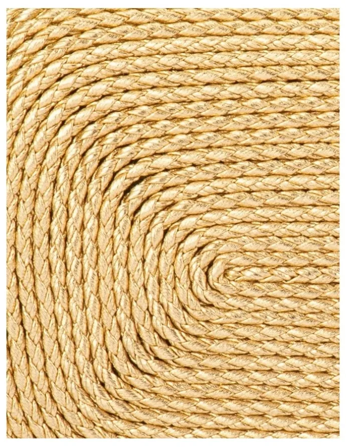 Olga Berg Martina Metallic Coiled Clutch in Gold