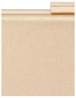 Olga Berg Precious Metallic Clutch in Champagne