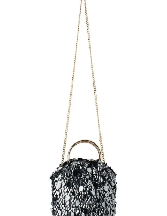 Olga Berg Vera Clutch Bag in Gunmetal