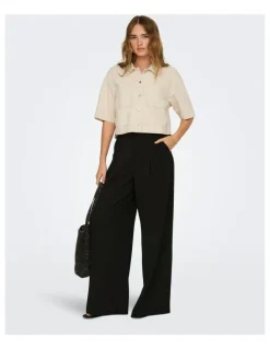 ONLY Cleo Shot Sleeve Shirt in Cream