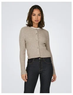 ONLY Katia Buttoned Cardigan in Beige
