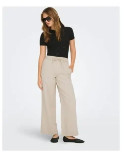 ONLY Maisa High Waisted Pant in Cream