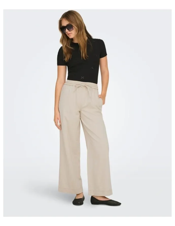 ONLY Maisa High Waisted Pant in Cream
