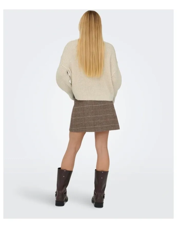 ONLY Mally Long Sleeve Knit in Stone