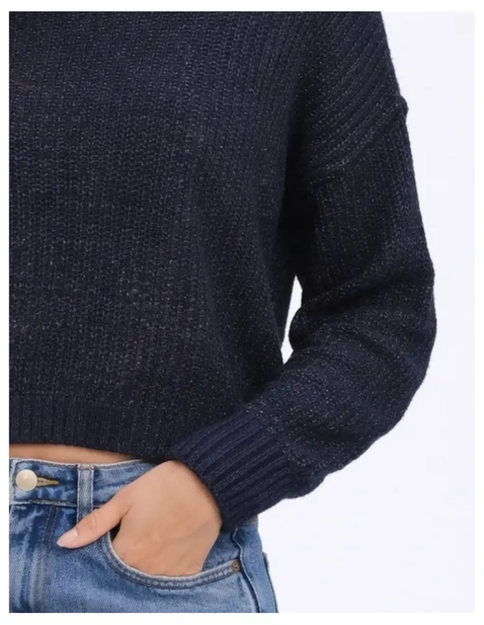 ONLY Mally Long Sleeve Life Knit in Navy