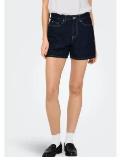 ONLY Phine Denim Shorts in Dark Blue Denim