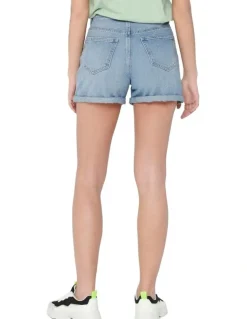 ONLY Phine Life Denim Shorts Light Blue