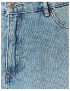 ONLY Sonny High Waist Wide Denim Shorts in Light Blue