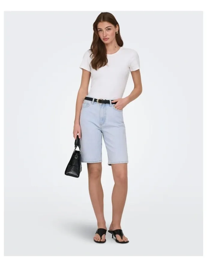 ONLY Sonny High Waisted Shorts in Light Blue