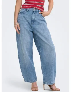 ONLY Brooks Barrel Jeans in Light Blue Denim