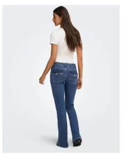 ONLY ONLY Pheobe Low Waited Jeans in Dark Denim