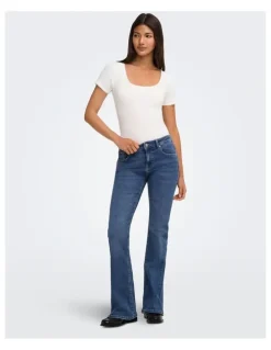 ONLY ONLY Pheobe Low Waited Jeans in Dark Denim