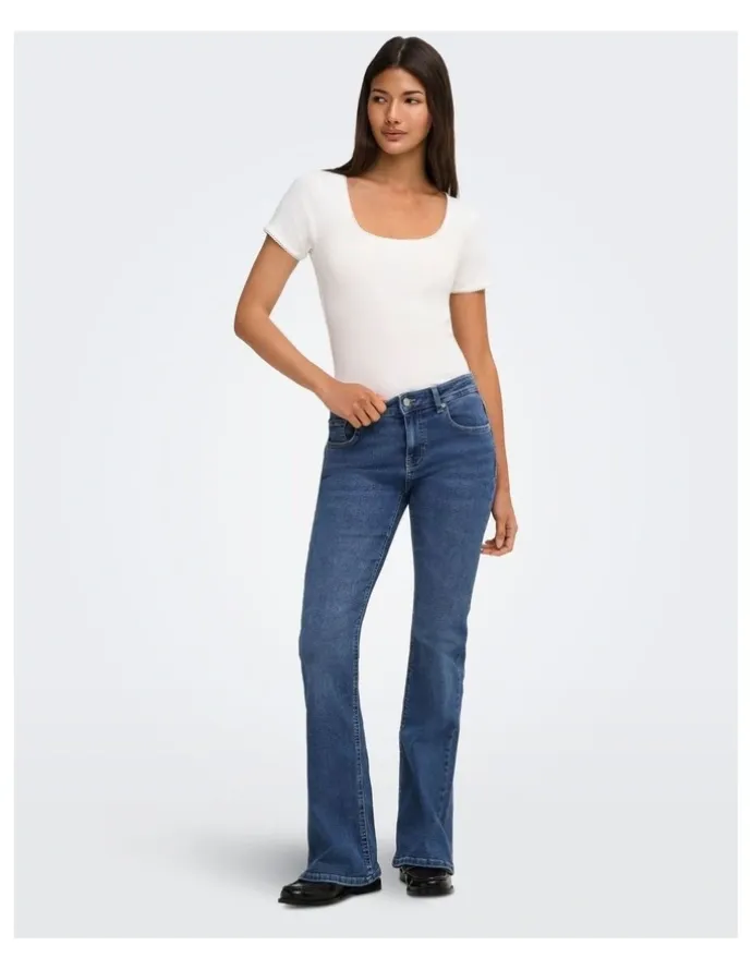 ONLY ONLY Pheobe Low Waited Jeans in Dark Denim