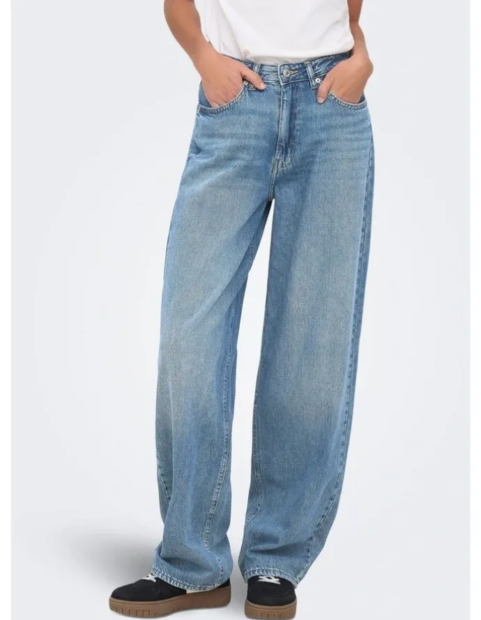 ONLY ONLY Toledo Mid Waisted Jeans in Mid Blue