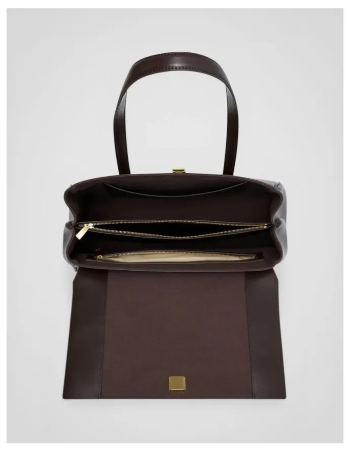 Oroton Etta Work Bag in Dark Chocolate