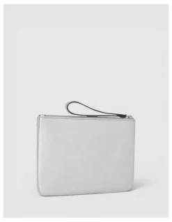 Oroton Eve Medium Pouch in Silver