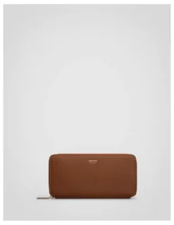 Oroton Margot Medium Zip Around Wallet in Whiskey