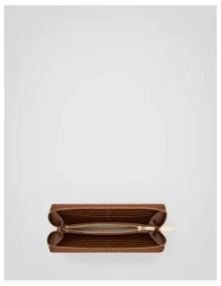 Oroton Margot Medium Zip Around Wallet in Whiskey