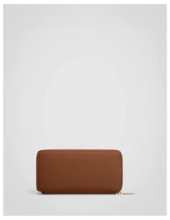 Oroton Margot Medium Zip Around Wallet in Whiskey