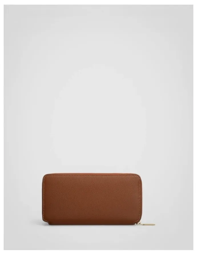 Oroton Margot Medium Zip Around Wallet in Whiskey