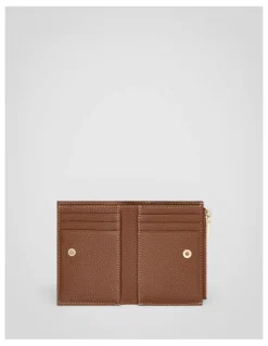Oroton Margot Mini 10 Credit Card Zip Wallet in Whiskey