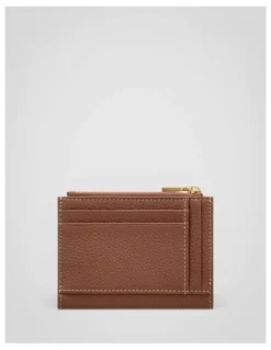 Oroton Margot Mini 10 Credit Card Zip Wallet in Whiskey