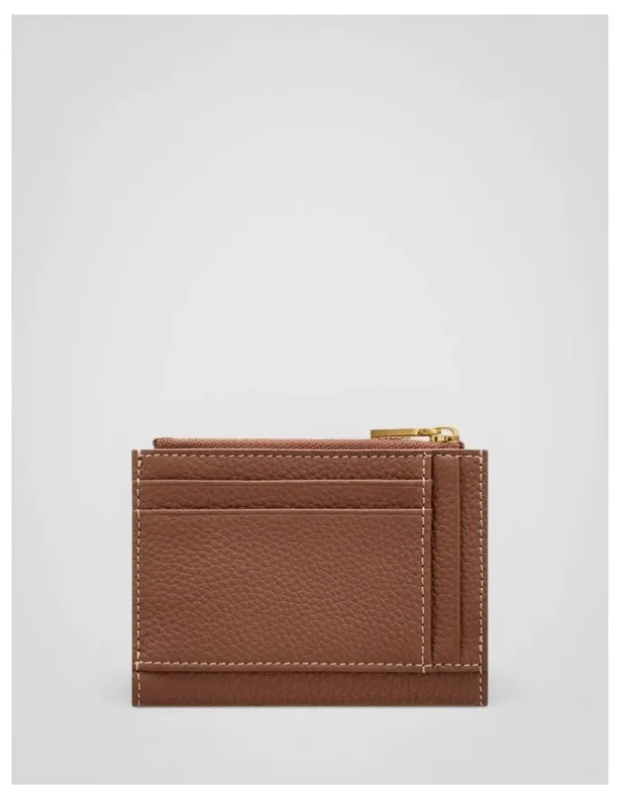 Oroton Margot Mini 10 Credit Card Zip Wallet in Whiskey
