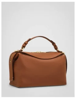 Oroton Mica Bowler Bag in Brandy