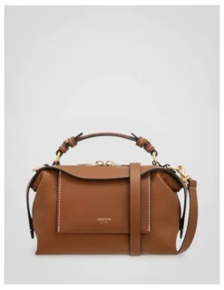 Oroton Mica Mini Bowler Bag in Brandy