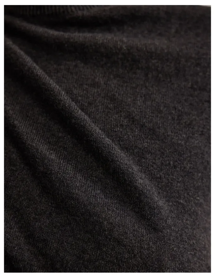 Oxford Adriana Cashmere Blend Top in Charcoal