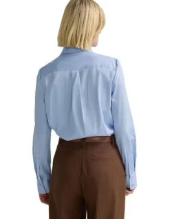 Oxford Adrienne Stretch Shirt in Sky
