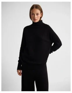 Oxford Arabella Wool Blend Knit in Jet Black