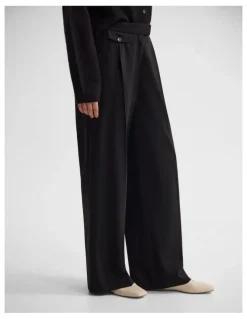 Oxford Belle Wool Pant in Black