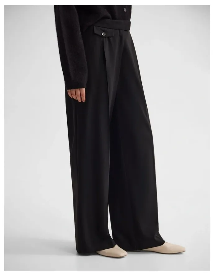 Oxford Belle Wool Pant in Black
