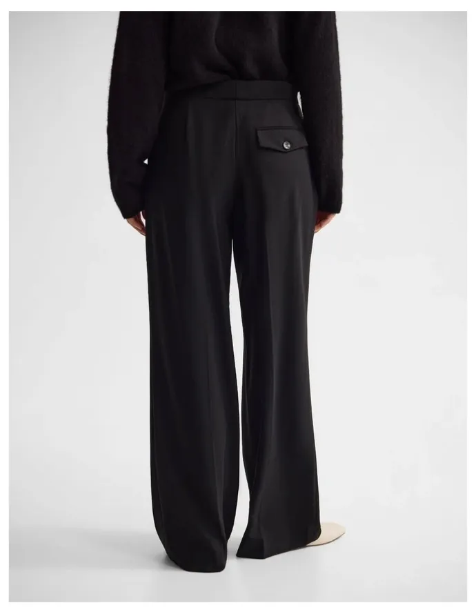 Oxford Belle Wool Pant in Black