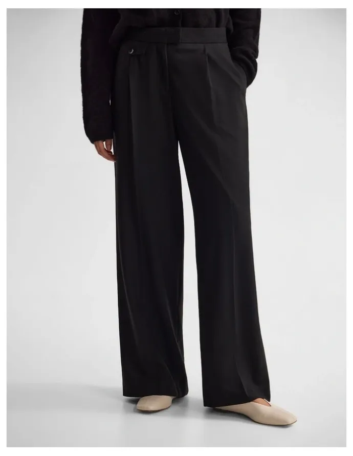 Oxford Belle Wool Pant in Black